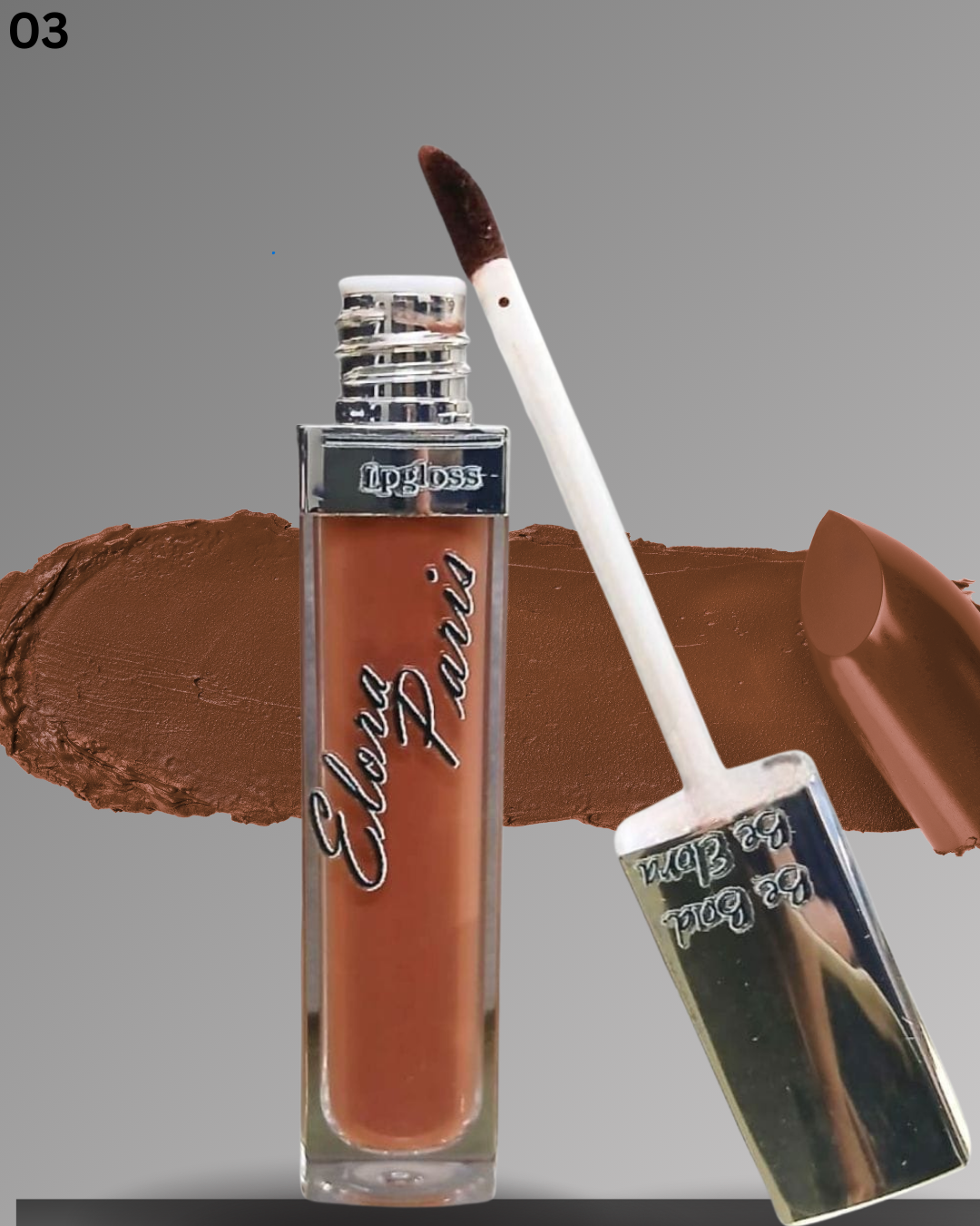 Cocoa Charm Lip Gloss – Deep Brown Gloss with Moisturizing, Non-Sticky Formula | Elora Paris