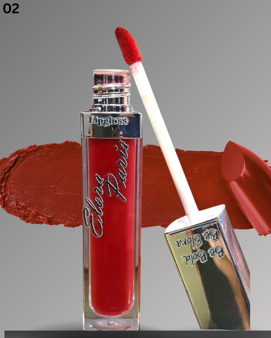 Ruby Rush Lip Gloss – Vibrant Dark Red Gloss with High Shine & Smooth Finish | Elora Paris