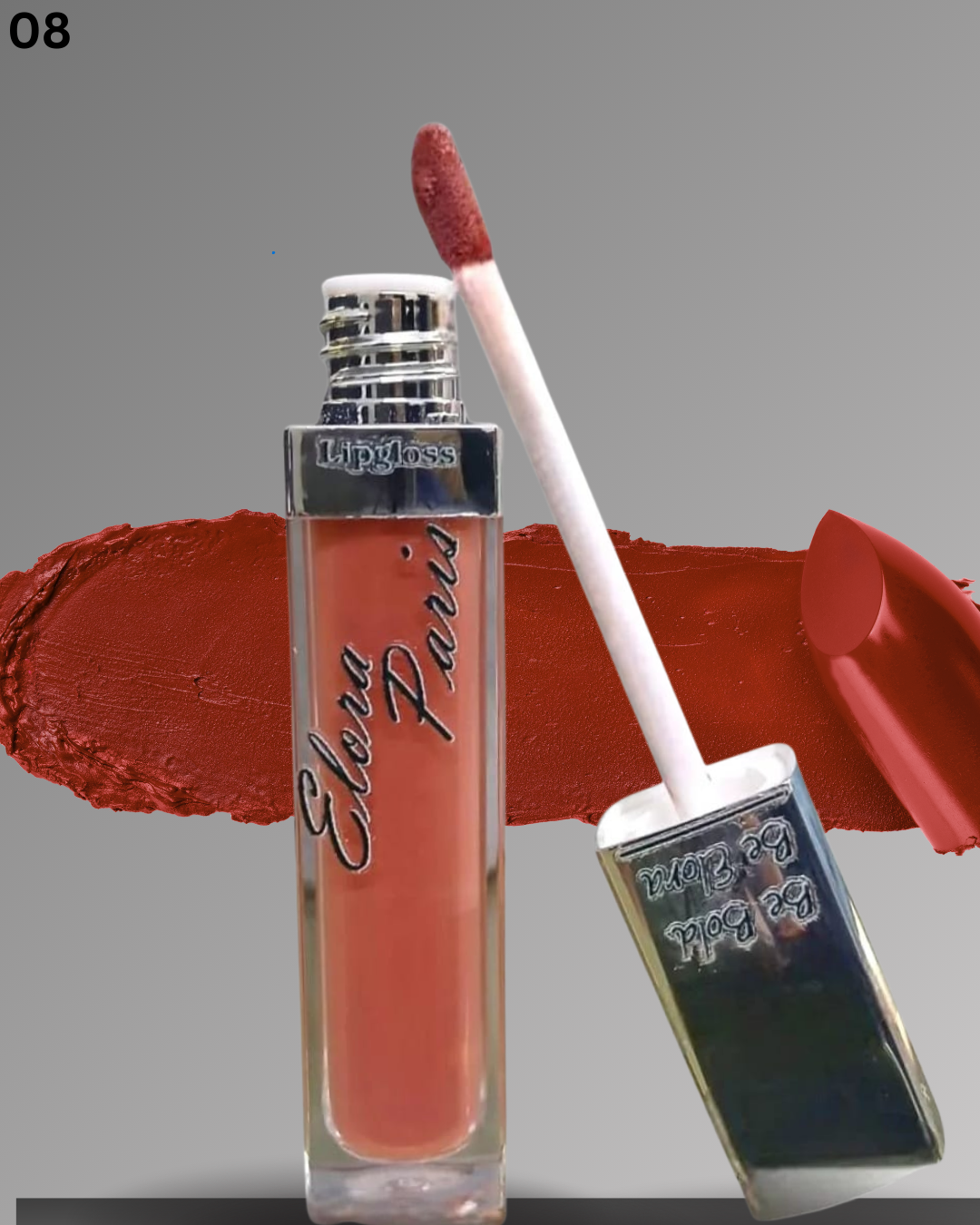 Warm Tarracotta Nude,Lipgloss-Desert Rose Shine with Hydrating, Non-Sticky Finish | Elora Paris