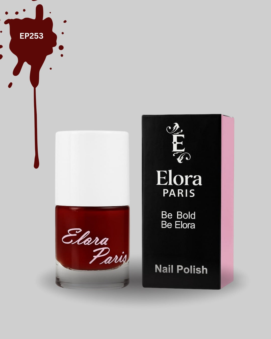Hot Wine Nail Polish – Deep Burgundy Shade, Long-Lasting & Chip-Resistant | Elora Paris