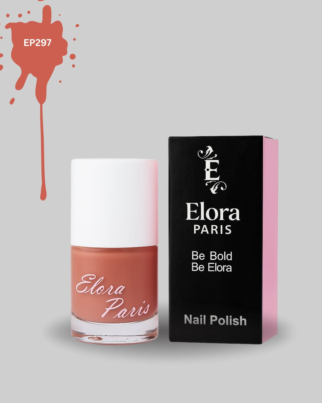 Crushed Guava Nail Polish – Coral Pink Shade, Chip-Resistant, Non-Peel-Off | Elora Paris