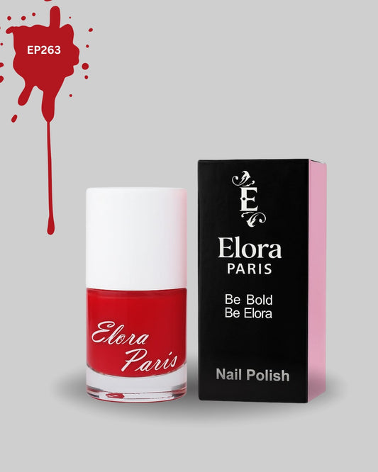 Red Obsession Nail Polish – Bold Red Shade, Long-Lasting, Glossy & Non-Peel-Off | Elora Paris