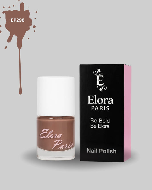Caramel Bar Nail Polish – Warm Brown Shade, Long-Lasting, Non-Peel-Off Finish | Elora Paris