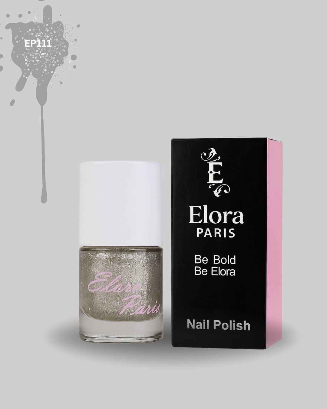 Moonlight Grey Nail Polish – Elegant Grey Shade, Long-Lasting, Non-Peel-Off | Elora Paris