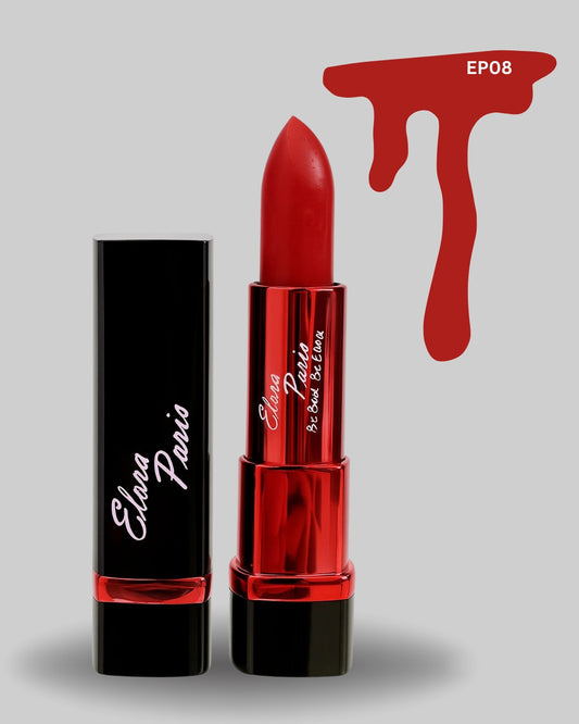 Crimson Flame Matte Lipstick – Long-Lasting, Smudge-Proof Color